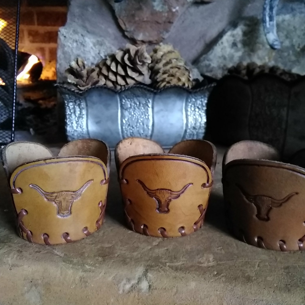 Set of Tooled Leather cups